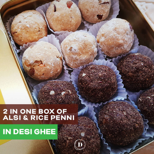 2 in One Box (Alsi Penni Half Kg + Rice Pinni Half Kg)